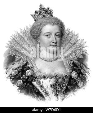 Marie de' Medici, Queen Consort of Henry IV of France.Artist: Geoffroy Stock Photo