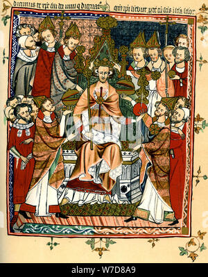 Coronation of a medieval king of England, early 14th century (possible ...