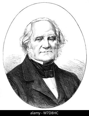 George Peabody (1795-1869), American banker and philanthropist. Artist: Unknown Stock Photo