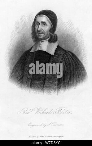 Richard Baxter (1615-1691), English Puritan, church leader and theologian, 19th century.Artist: Samuel Freeman Stock Photo