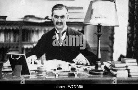 Neville Chamberlain (1869-1940), British prime minister, c1930s (1936). Artist: Unknown Stock Photo