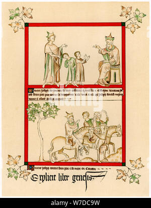 Scenes from the life of Joseph, c1310-1320. Artist: Unknown Stock Photo