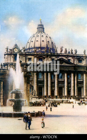 The Basilica of Saint Peter, Rome, 1926. Artist: Unknown Stock Photo