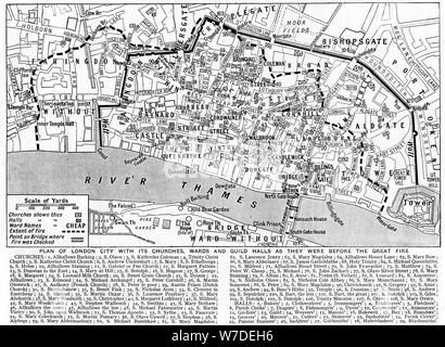 CITY OF LONDON showing WARDS. Churches & public buildings plans. BACON ...