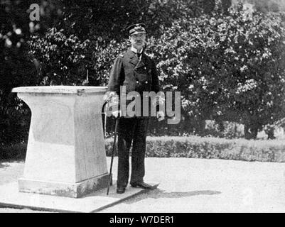 King George I of Greece (1845-1913) in his garden at Athens, 1908.Artist: Queen Alexandra Stock Photo