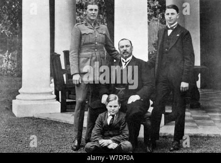 General Louis Botha and his sons, c1918, (c1920). Artist: Unknown Stock Photo