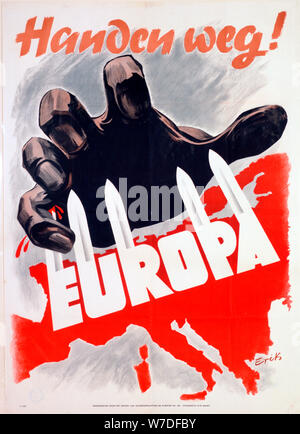German anti-communist propaganda poster, c1939-c1945. Artist: Erik Stock Photo