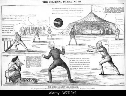 'The Lords against all England, The political drama', 19th century. Artist: Unknown Stock Photo