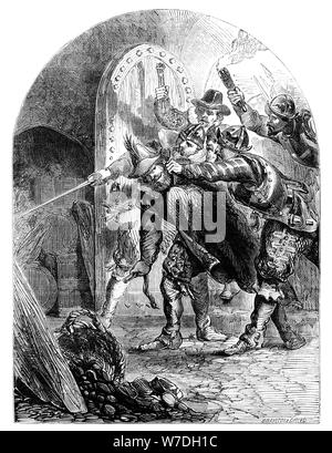 The arrest of Guy Fawkes (1570-1606), c1902. Artist: Unknown Stock Photo