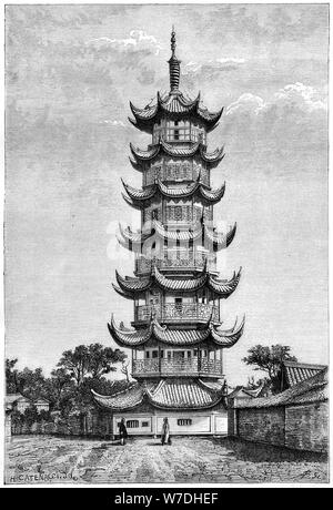 The Tower of Long-Hua, Shanghai, China, 1895. Artist: Unknown Stock Photo