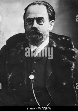 Émile Zola (1840-1902), French writer, 19th century. Artist: Unknown Stock Photo