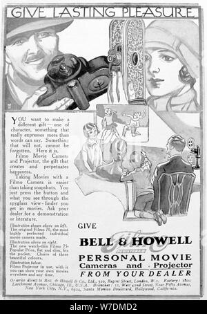 1920's Advertisement For Bell & Howell Cine Camera Sold By Wallace 