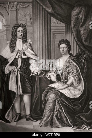 Queen Anne and Prince George of Denmark, late 17th or early 18th century (1906). Artist: Unknown Stock Photo