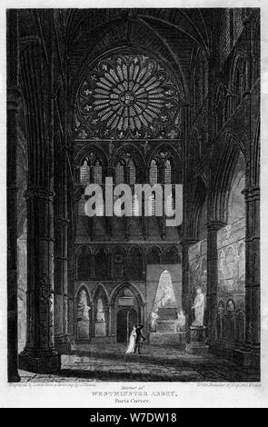 Poets' Corner, Westminster Abbey, London, 1815.Artist: Lewis Stock Photo