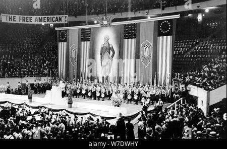 . German American Bund Rally: Bund leader Fritz Kuhn. Still from 'March ...