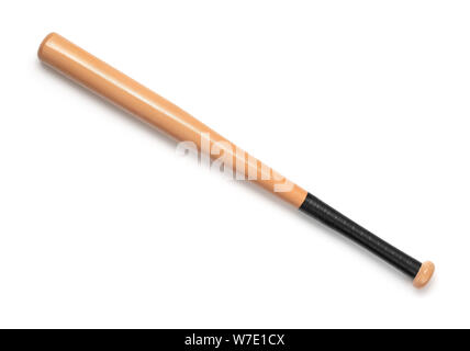 Wooden Baseball Bat Isolated On White Background Stock Photo