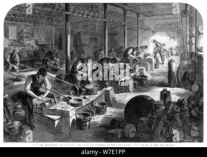 Steel manufactures of Sheffield, Yorkshire, 1866. Artist: M Jackson Stock Photo