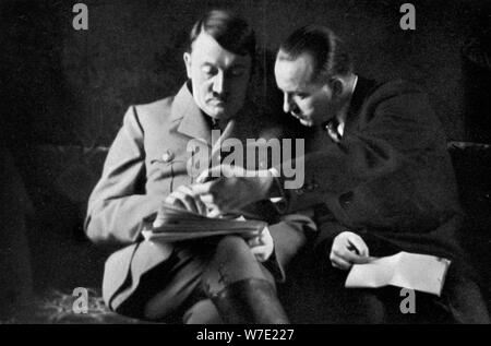'Dr Dietrich submits press reports to the Führer', 1936. Artist: Unknown Stock Photo