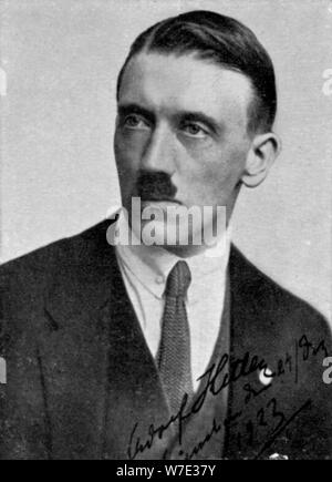 Adolf Hitler, Austrian born dictator of Nazi Germany, 1923. Artist: Unknown Stock Photo