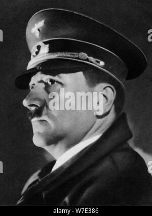 Adolf Hitler, Austrian born dictator of Nazi Germany, c1930s-c1940s. Artist: Unknown Stock Photo
