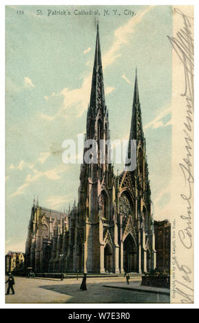 St Patrick's Cathedral, New York City, New York, USA, 1902. Artist: Unknown Stock Photo