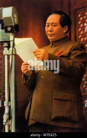 mao-zedong-chinese-communist-leader-1960-artist-unknown-stock-photo