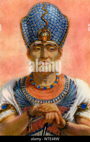 Rameses III, Ancient Egyptian pharaoh of the 20th Dynasty, 12th century BC (1926).  Artist: Winifred Mabel Brunton Stock Photo