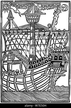 Spanish caravel, 1439 (1964). Artist: Anon Stock Photo