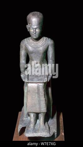Egyptian bronze statuette of Imhotep, 27th century BC. Artist: Unknown Stock Photo