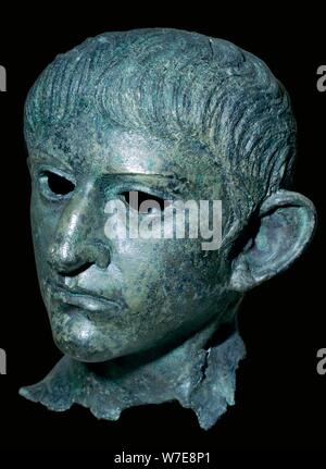 Head of the Emperor Claudius, Roman Britain, 1st century. Artist: Unknown Stock Photo