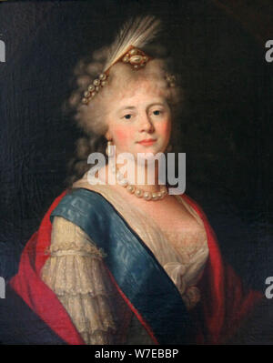 'Portrait of Empress Maria Feodorovna', late 18th century. Artist: Unknown Stock Photo