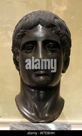 Head of Doryphoros, early 1st century. Artist: Unknown Stock Photo