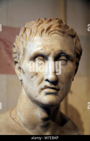 Head of Menander, Greek playwright. Artist: Unknown Stock Photo