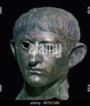 Head of the Emperor Claudius, Roman Britain, 1st century AD. Artist: Unknown Stock Photo