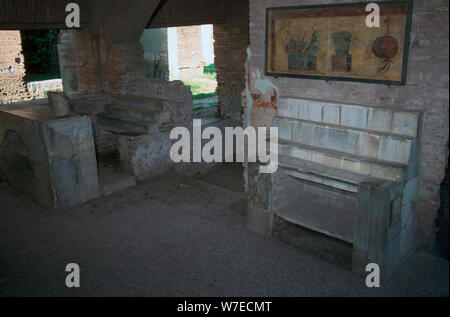 Interior of a food-shop in the Roman city of Ostia, 2nd century. Artist: Unknown Stock Photo