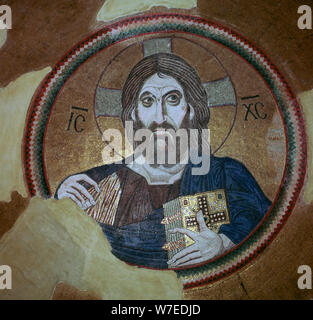 Mosaic of Christ Pantocrator, 11th century. Artist: Unknown Stock Photo