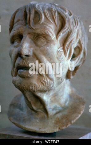 Roman marble head of Claudius, 1st century BC. Artist: Unknown Stock Photo