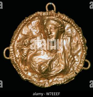 Roman gold pendant. Artist: Unknown Stock Photo