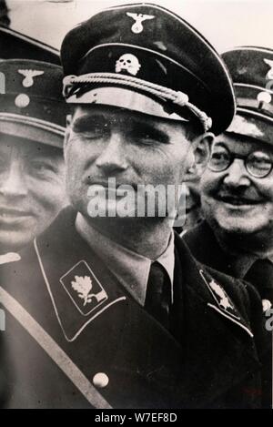 Rudolf Hess, Nazi Deputy Leader, in SS uniform, c1937. Artist: Unknown Stock Photo