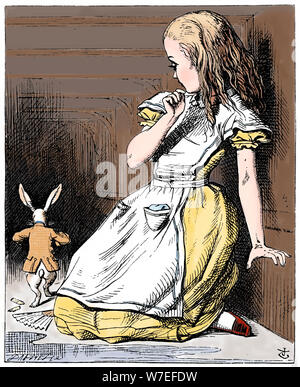 Scene from Alice's Adventures in Wonderland by Lewis Carroll, 1865. Artist: John Tenniel Stock Photo