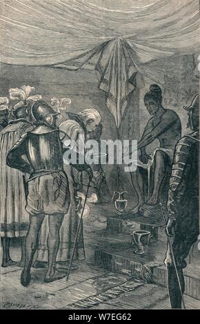 Vasco da Gama Visits the King, 1904. Artist: Unknown. Stock Photo