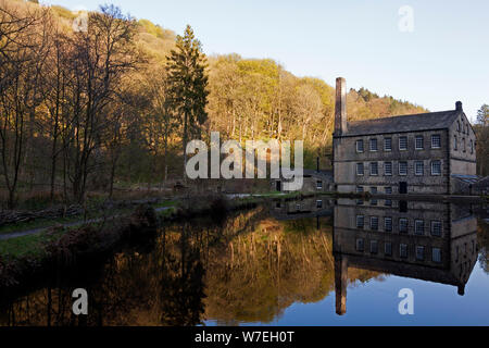 Gibson Mill at Hardcastle Crags near Hebden Bridge, West Yorkshire Stock Photo