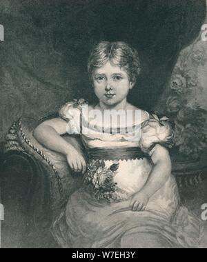 Queen Victoria (1819-1901) aged six years old', 1894. Artist: Unknown Stock Photo