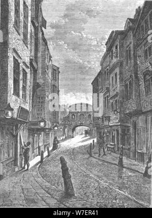 Butchers Row, 1800 (1897). Artist: Unknown. Stock Photo