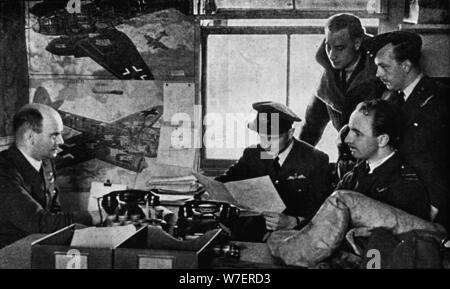 British military intelligence officers of World War II, 1943. Artist: Unknown. Stock Photo