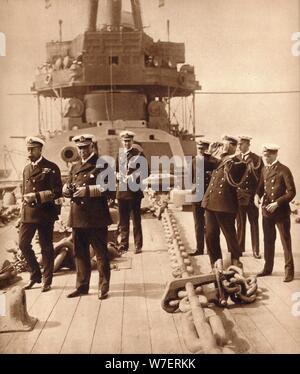 King George V aboard HMS Neptune, 1910s (1935). Artist: Unknown. Stock Photo