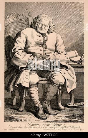 'Simon, Lord Lovat', 1746. Artist: William Hogarth. Stock Photo