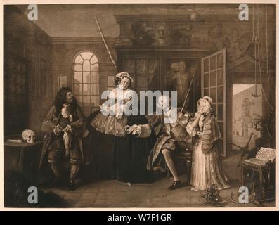'Marriage A-la-Mode: 3. The Inspection', c1743. Artist: William Hogarth. Stock Photo