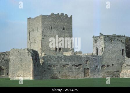 Porchester Castle, Hampshire, 20th century. Artist: CM Dixon. Stock Photo