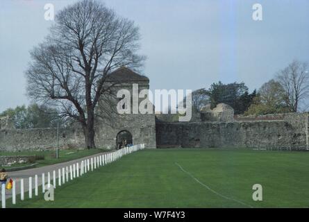 Porchester Castle. Hampshire, 20th century. Artist: CM Dixon. Stock Photo